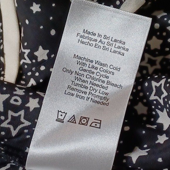 DKNY Star-Print Tie-Waist Robe sz small - Picture 9 of 12